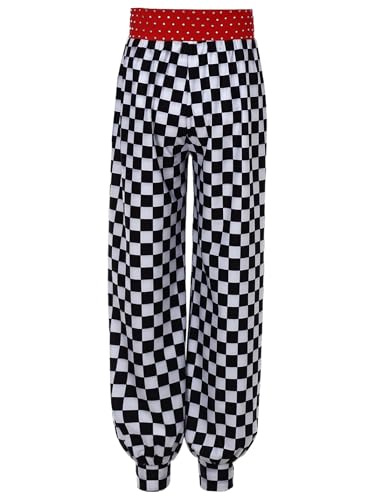 Kids Boys Girls Kitchen Restaurant Chef Pants Elastic High Waistband Plaid Pants for School Performances2