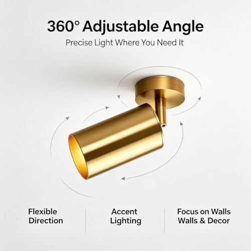 Accesorios de iluminación de riel modernos foco latón techo interior 3