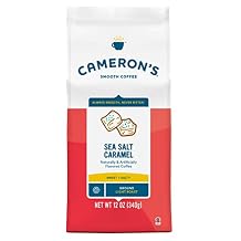 Camerons Coffee Roasted Ground Coffee Bag, Flavored, Sea Salt Caramel, 12 Ounce
