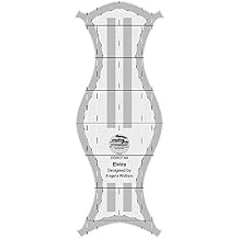 Creative Grids Machine Quilting Tool Elvira CGRQTA6 Made in USA, Non-Slip Grip Acrylic Quilting & Sewing Template Ruler for Free-Motion quilt Patchwork Design on Domestic Sewing & Longarm Machines