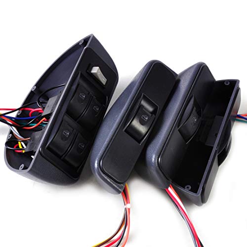 Commutateur vitre électrique universel 4 bascules gris 12V pour rénovation portière Beler