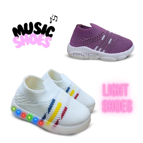 Image of Kids Trending Slip-On Shoes Combo, Pack of 2 (Light Shoe + Musical Shoe)