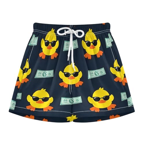 Toddler Boys Swimwear Swim Trunks with Compression Liner 4T Duck
