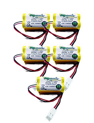 5PC Dual-Lite 0120894,12-894,Chloride 100-003-A133,Astralite 20-0001, 4.8-Volt 4 AA Type Cells New Nickel Cadmium Battery