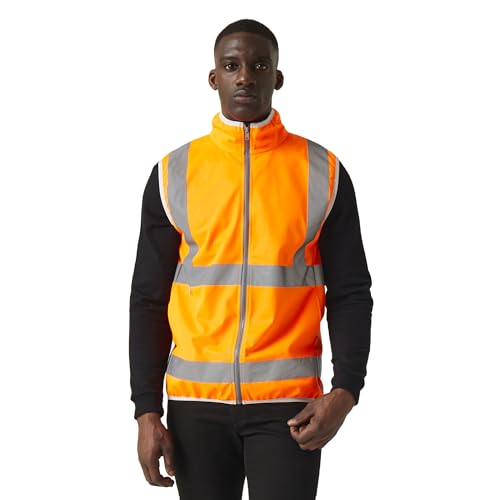 Image of Regatta Mens Pro Full Zip Hi-Vis Vest (M) (Orange)