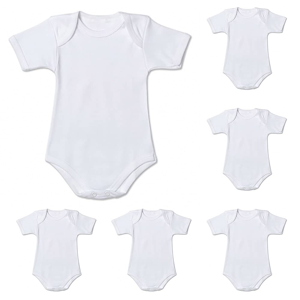 X (6 Stück) Winter Body Baumwolle warm Baby Kurzarm Interlook Plüsch 6 Stück