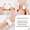 UNICRAFTALE 3pcs 3 Colors Alloy Grooved Bangles Cuff Bangle Bracelet Open Wide Wire Bracelets Adjustable Gold Wrist Cuff Wrap Bracelet for Gemstone Leather Inlay Bangle Making 34.5mm Wide #3
