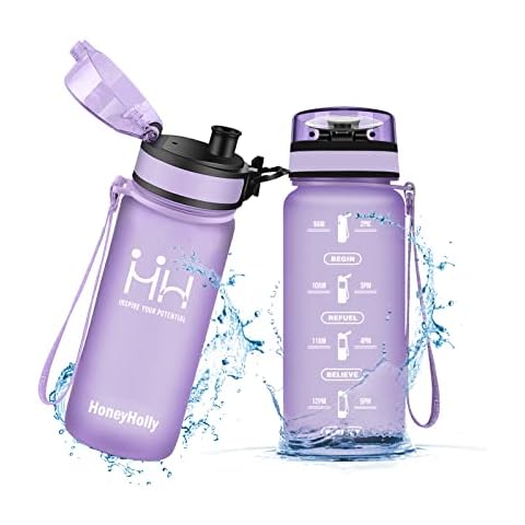 HoneyHolly Trinkflasche Kohlensäure Geeignet Kinder, 350ml Auslaufsicher BPA-frei, Trinkflasche Kindergarten, Wasserflasche Kinder, Tritan Kunststoff mit Filter, Sportflasche Für Kinder Cover