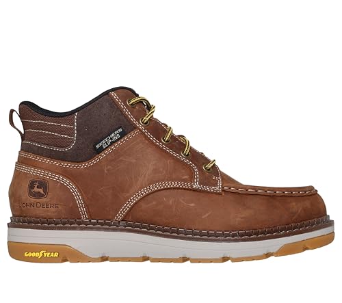 Image of Skechers mens John Deere Slip Ins Flex Boot Soft Moc Toe