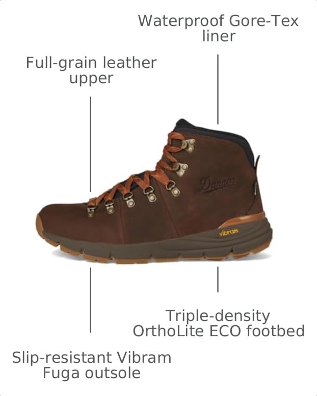 Image of Mountain 600 Leaf GTX Obsidian /Kangaroo | Waterproof Danner Dry Suede, Vibram Megagrip Sole Lightweight Cushioned Trail Footwear