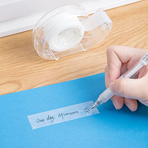 Image of Amazon Basics Invisible Matte Finish Tape Dispenser with Refill Rolls for Labeling, 3 /4 inch x 650 inch (18 yds), 6-Pack