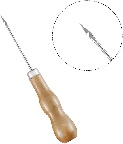 Miniatura 4 de Bydezcon Profesional de cuero mango de madera herramienta punzón costura costura herramientas de mano accesorios Pin punzonado para agujero de bolsa
