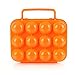 BrilliantDay Giardino Campeggio Plastica Pieghevole Valigetta 12 Portauova Custodia da Viaggio, Arancio