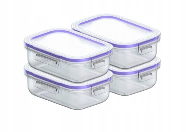 KONZEPT Fiambreras con tapa, juego de 6 unidades para frigorífico, transparentes, apilables, fiambreras para adultos, a prueba de fugas, sin BPA