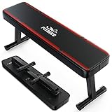 FLYBIRD Flat Weight Bench Foldable 1000 LBS Weight Capacity for Strength Training Bench Press, 45.3 Inches Long Workout Benches for Home