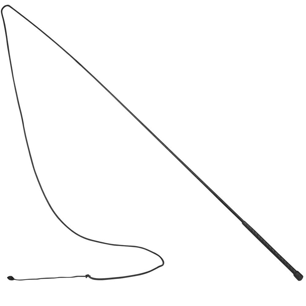 Umbria Equitazione Frusta da tondino 180 cm, Nero