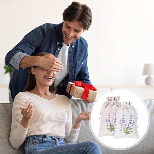 8 Stück Lavendelsäckchen Leer, Kleine Lavendelsäckchen mit Kordelzug, Säckchen zum Befüllen, Lavendel Säckchen, Duftsäckchen für Lavendelblüten, Gewürze, Kräuter, Schrank
