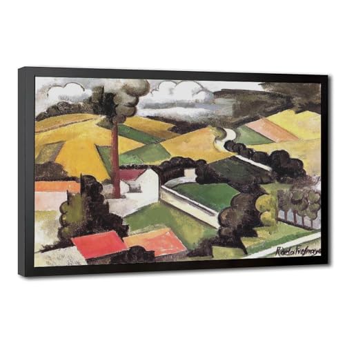 Impression sur toile The Factory Chemney De La Fresnaye 61cm