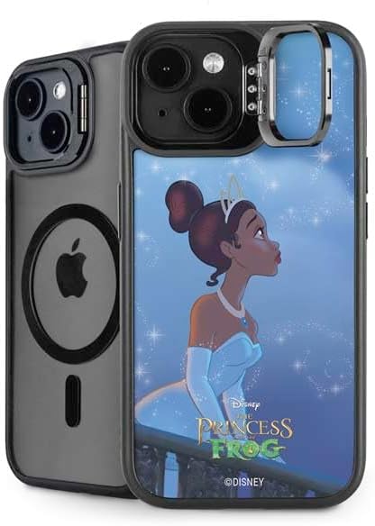 Skinit Kickstand Phone Case Compatible with iPhone 13 - Officially Licensed Disney Princess and The Frog Tiana‚Äôs Wish Design