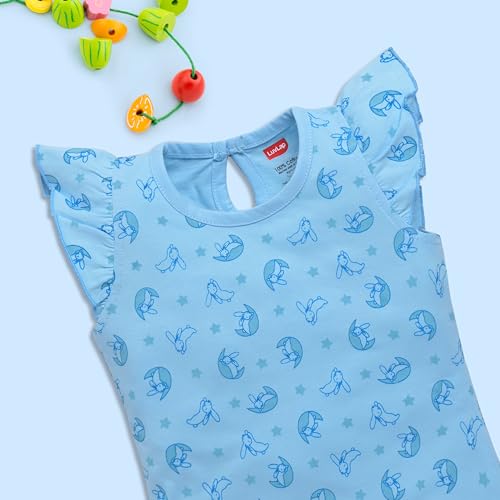 Image of LuvLap Baby Girls Regular Fit 100% Cotton Half Sleeves Girls Top CoSet Pack of 3