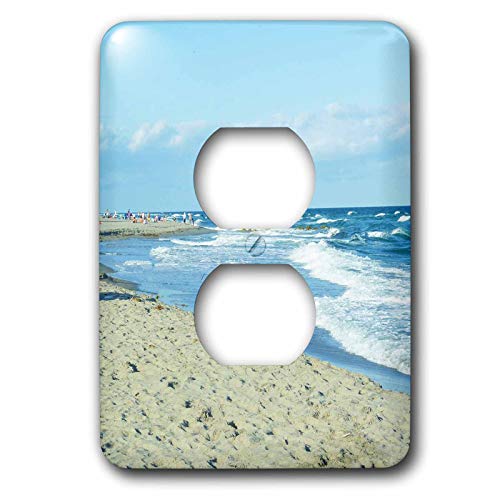 Ocean Waves couvercle de prise lsp_18991_6 plaque murale double 3dRose - 2
