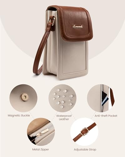 LOVEVOOK Small Crossbody Bags for Women, Leather Phone Bag with Cross Body Strap Mini Purse Wallet with Card Slots4