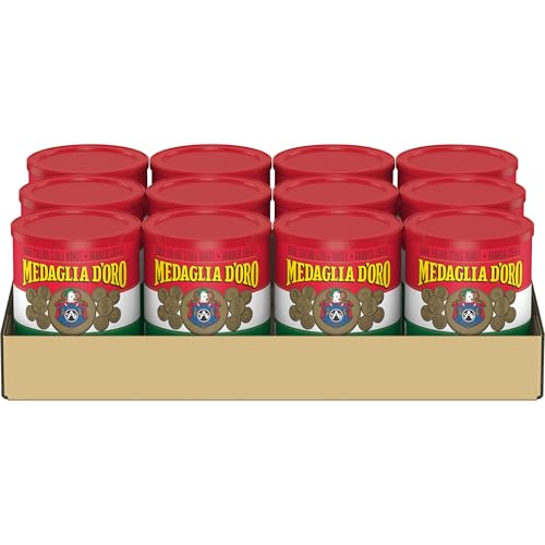 Medaglia D'Oro Italian Roast Espresso Style Ground Coffee, 10 Ounces (Pack of 12)