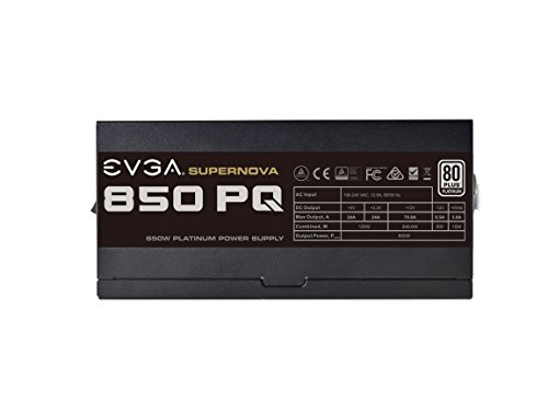 Image of EVGA Supernova 850 PQ, 80+ Platinum 850W, Semi Modular, EVGA ECO Mode, 10 Year Warranty, Power Supply 210-PQ-0850-X1