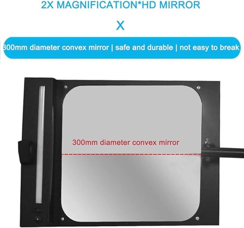 Miroir d'inspection télescopique avec lumière LED, longueur réglable pour contrôle du véhicule et de la mécanique