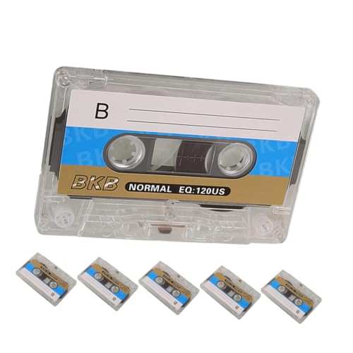 VILLCASE 6 Unidades De 30 Casetes De Cinta De Fiesta Retro Soporte para Guardar Cintas De Casete Reproductor De Microcassette Minigrabadora De Casete Estuche De Casete Vacío De