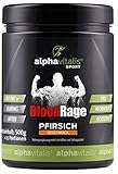 PRE WORKOUT BOOSTER Blood Rage mit AAKG L-Arginin, L-Citrullin, Creatine, beta Alanin, Taurin, Koffein uvm. 500g (Eistee Pfirsich)