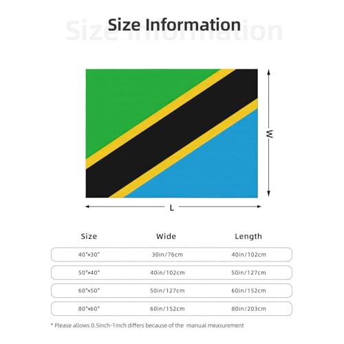 Couverture légère drapeau Tanzanie au design imprimé d'une finition haut de gamme - 8