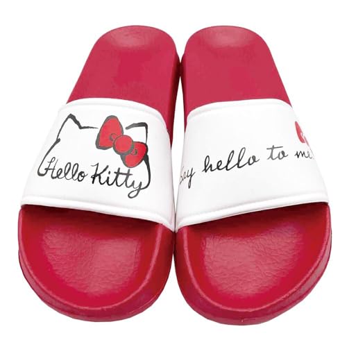 Sanrio Hello Kitty Logo Shower Sandals SA1042, red, 23.0~23.5 cm 2E