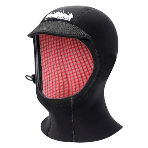 Tontron 3mm Neoprene Watersports Hood for Kayaking,Rafting,Surfing,SUP,Diving,and Swimming (Large) Cover
