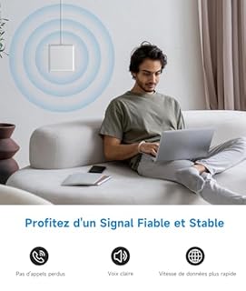 ANNTLENT Amplificateur de Signal Cellulaire - Bande 20/8/1 Répéteur GSM Amplificateur 4G 3G LTE pour La Maison Bureau Répéteur Signal Cellulaire Tous Les Opérateurs Couverture Jusqu'à
