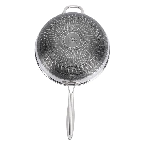 Wok de acero inoxidable 32cm Walfront antiadherente miniatura 7