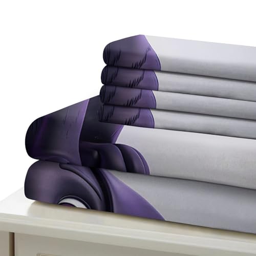 Parure de lit mandala violet 200x200 cm avec sa housse de couette en microfibre pour ado - 7
