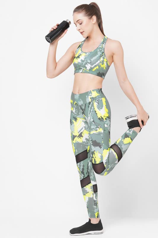 Image of Women's JUST-Dry 7 /8 DIGI CAMO Printed MESH Tights