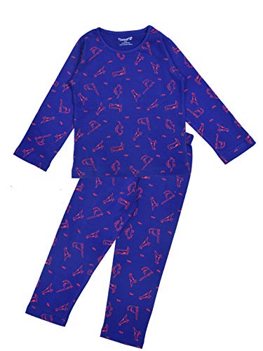 Image of Boys & Girls Premium Cotton Full Sleeves Print T-Shirt & Pyjama Set | Kids Clothing Set | Loungewear | Nightwear