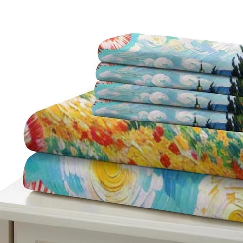 Housse de couette microfibre 135x200cm imprimée 3D œillets - 6