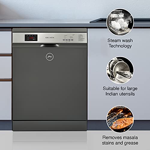 "Revolutionize Your Cleaning with Godrej Eon Dishwasher - Steam Wash Technology, 13 Place Setting, A+++ Energy, and Ideal for Indian Kitchens - Order Now!"