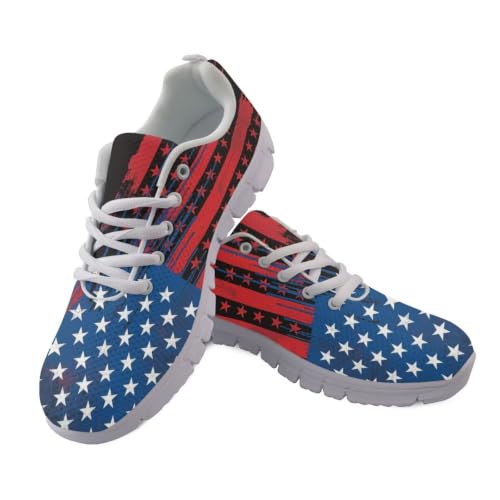 Image of GIFTPUZZ Mens Lace Up Athletic Trainers Running Sneakers Wedge Breathable Gym Lightweight Sports Tennis Shoes
