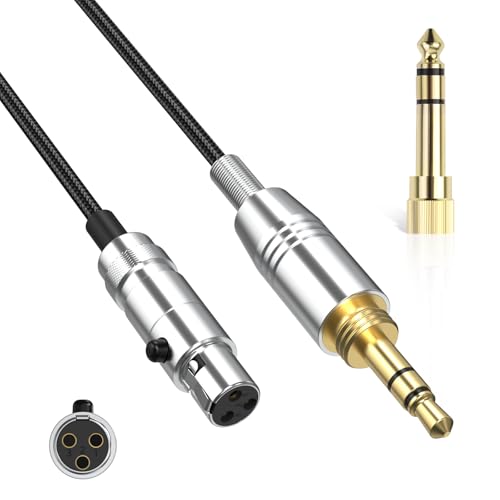 Cable de audio de reemplazo con adaptador 6.35 mm 2 m miniatura 1