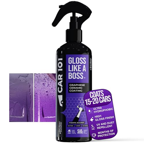 Image of CAR101 Graphene Coating Spray - 300ml | Ceramic + Hydrophobic Finish | Advanced UV Protection | Extreme Gloss | Easy DIY Application | For Cars & Bikes,Multicolor