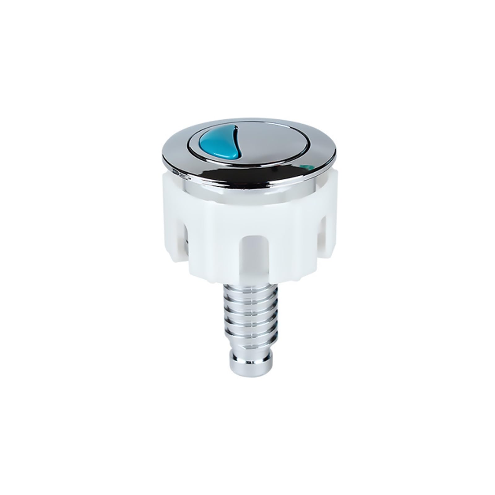 Verazquy Toilet Flush Buttons Replacement,Dual Cistern Water Tanks Push Parts Round Head Dual Toilet Push Button for Cisterns Flush Replacement Water Tank Repai Fits Standard 38-45mm Holes