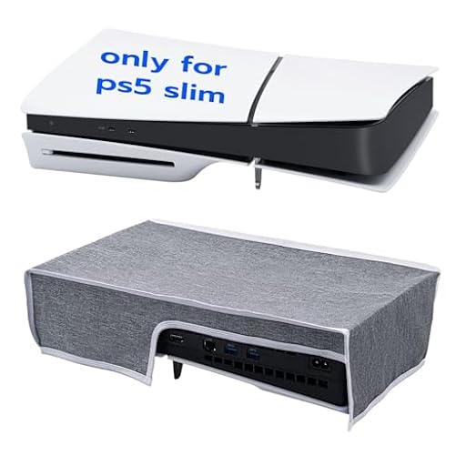 Mcbazel Funda contra Polvo Protector Cubierta Antipolvo para PS5 Slim Consola-Gris (No para la PS5/PS5 Pro) | Ya disponible en tu tienda friki favorita! En mundofriki.es!