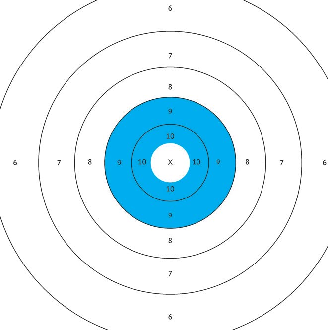 B3 Style Bullseye Target Blue