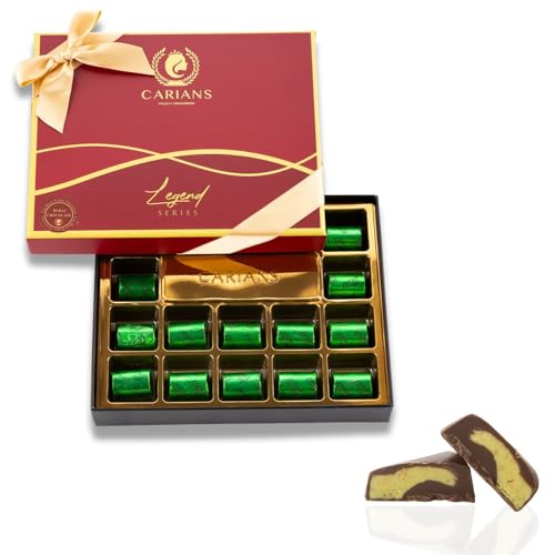 CARIANS Valentine's Day Dubai Chocolate Gift Box, Dubai Chocolate Candy with Pistachio and Kataifi, Elegant Valentine’s Day Gift for Her and Great Present for Lovers, 17 Pcs