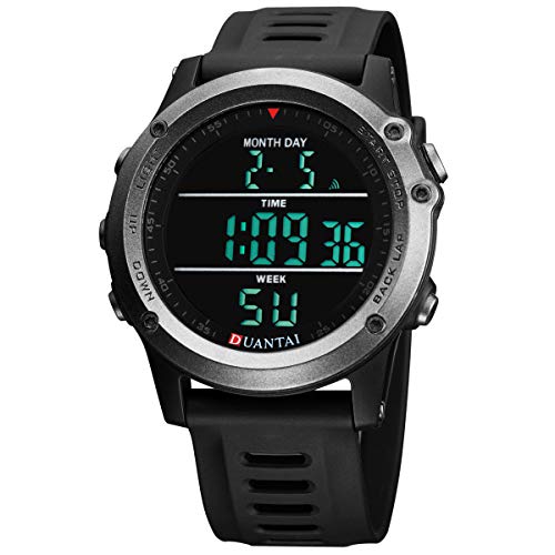 Preisvergleich Produktbild SAILINE Herren Armbanduhr, modisch, digital, Kunststoffgehäuse, elektronisch, wasserdicht, Militär-LED-Sport-Multifunktions-Arm... (Black)