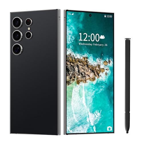 MMY I24 Ultra 5G Unlocked Smartphone,6GB+256GB Fully Unlocked Cell Phone for Android 13, 6.8" Unlocked Cell Phone, 6800mAh, 48MP+108MP Dual Camera/Dual SIM/Fingerprint Lock/Face (White)